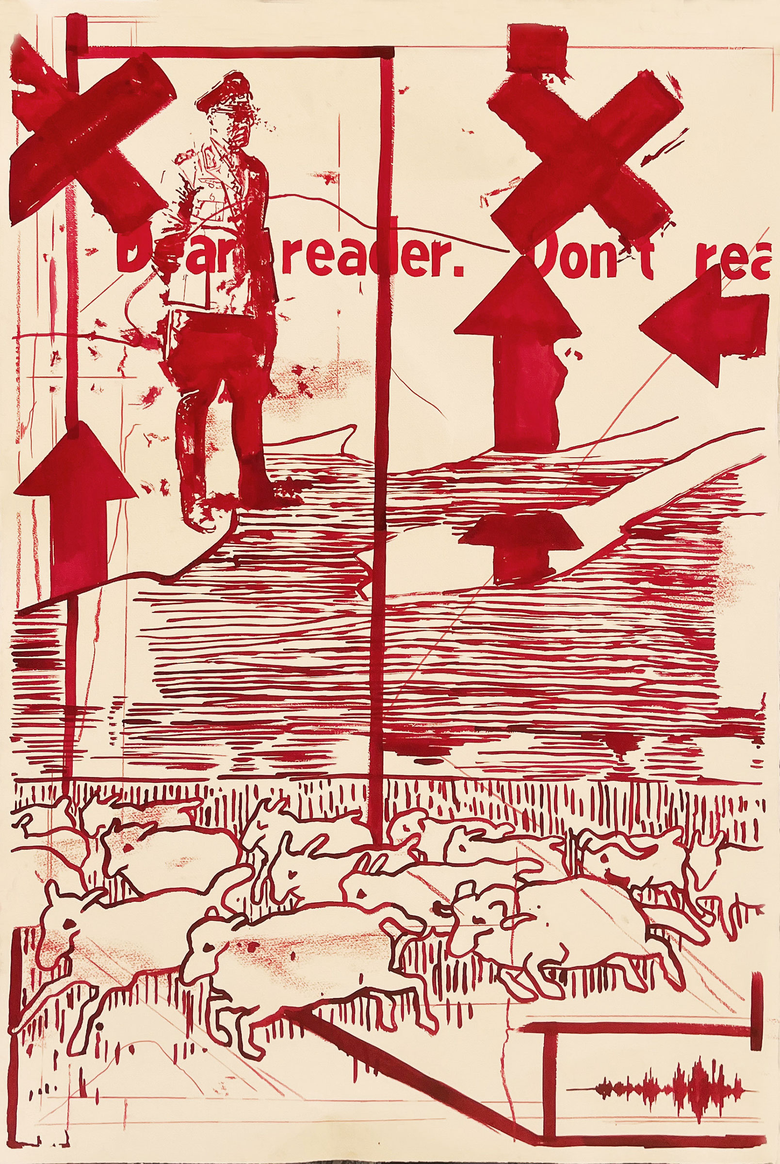 Sin título, 2025-2026, Tinta sobre papel. Medidas variables. 2025