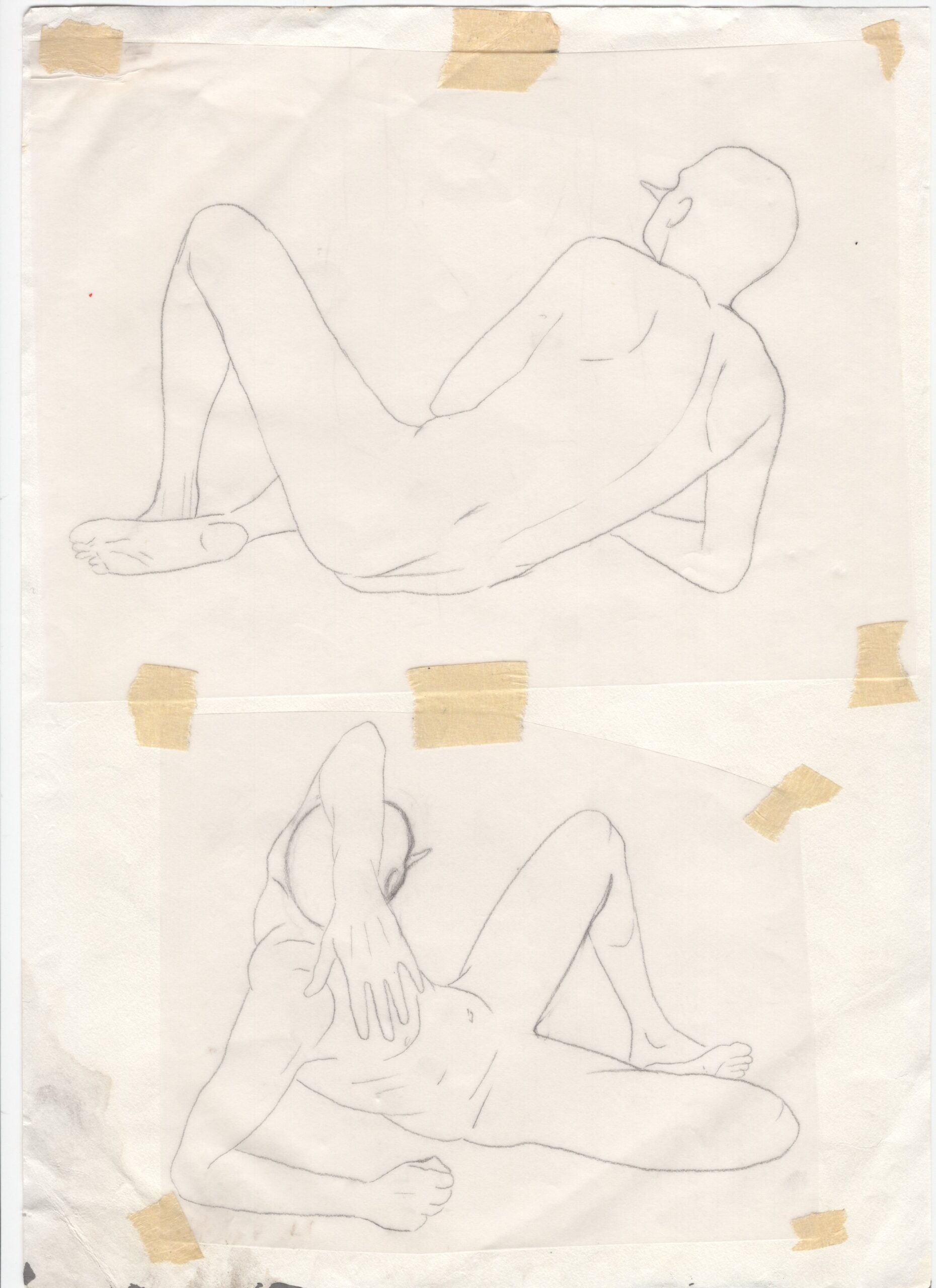 Estudios para murales, 2013-2017, Dibujo sobre distintos papeles. Medidas variables.