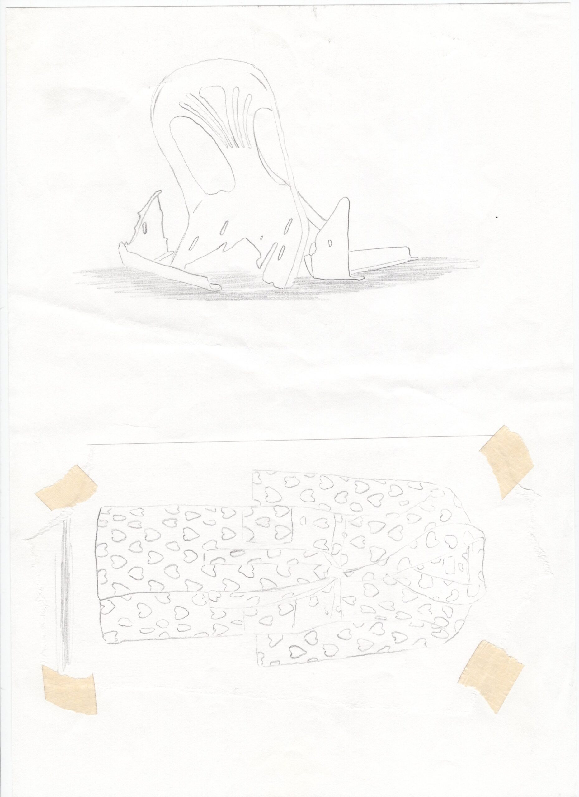 Estudios para murales, 2013-2017, Dibujo sobre distintos papeles. Medidas variables.