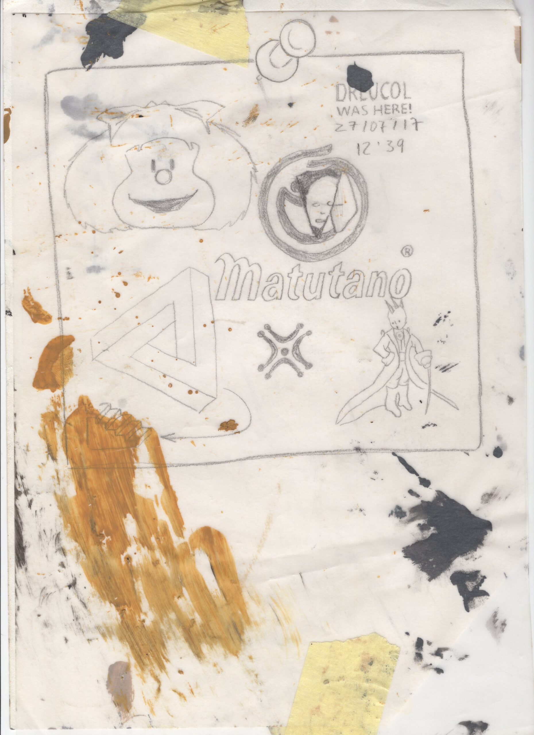 Estudios para murales, 2013-2017, Dibujo sobre distintos papeles. Medidas variables.