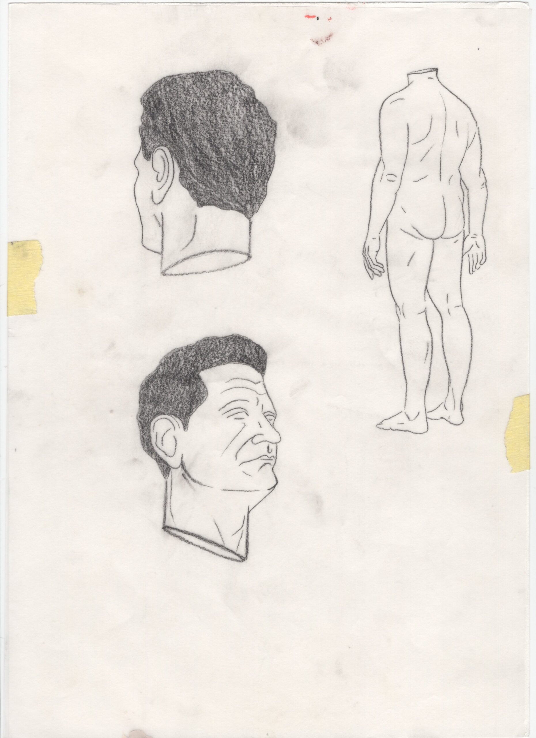 Estudios para murales, 2013-2017, Dibujo sobre distintos papeles. Medidas variables.