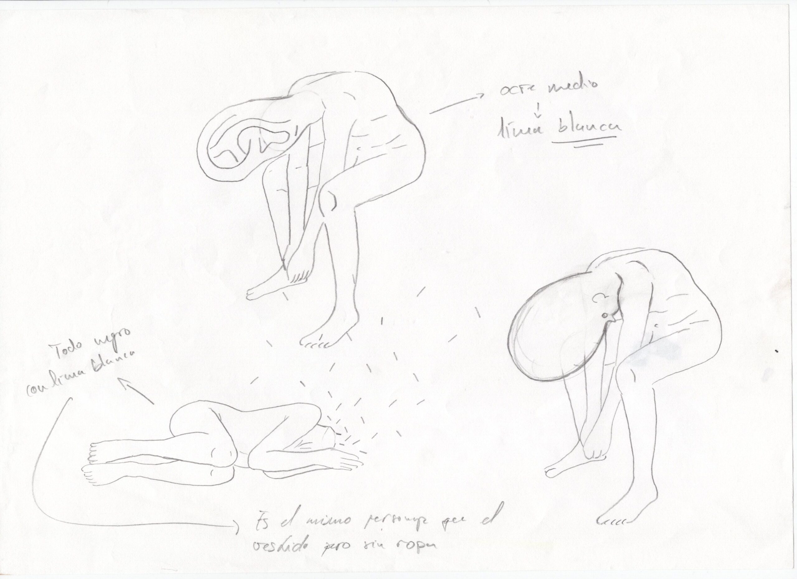 Estudios para murales, 2013-2017, Dibujo sobre distintos papeles. Medidas variables.