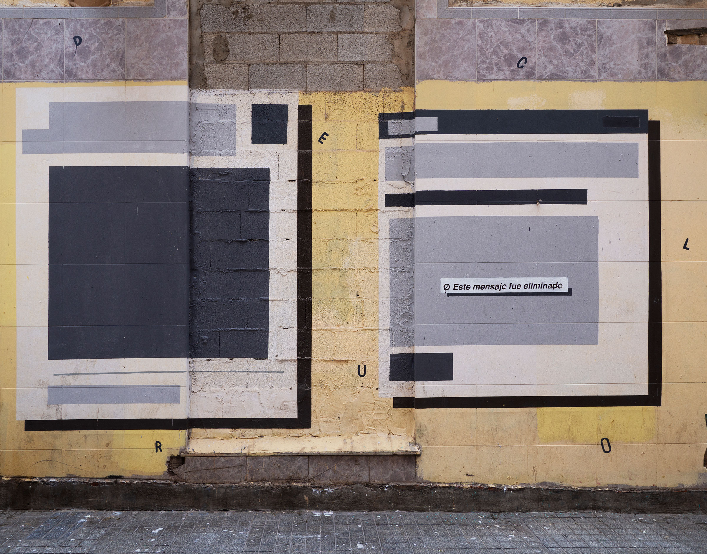 Manifiesto, 2021-2024, Pintura sobre pinturas murales. Málaga, 2022