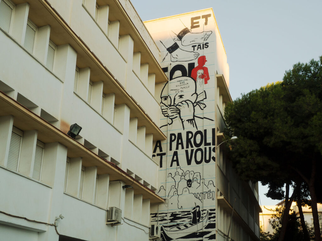 Tais toi, 2021-2024, Pintura mural. Málaga, 2023