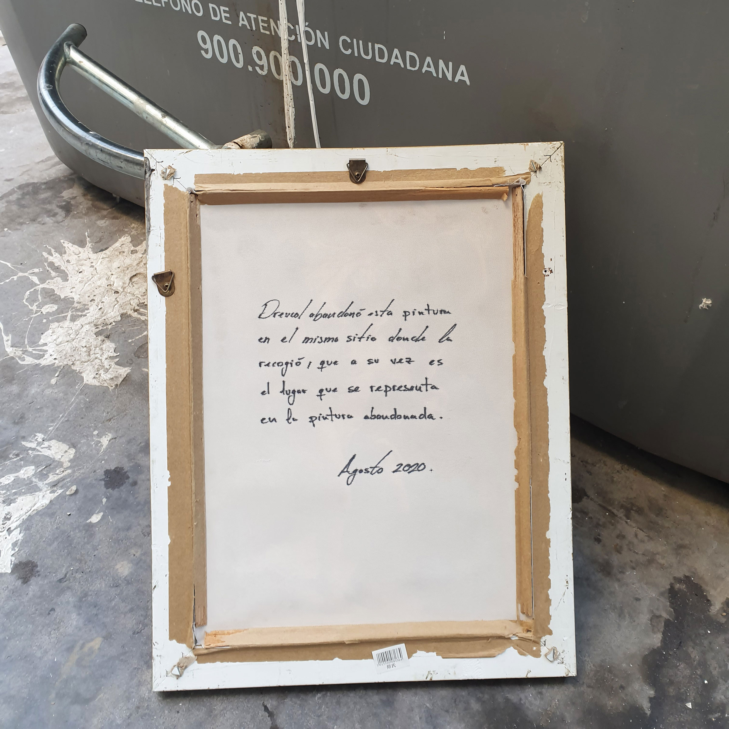 Volver, 2018-2020, Intervención sobre objeto encontrado. Málaga, 2020