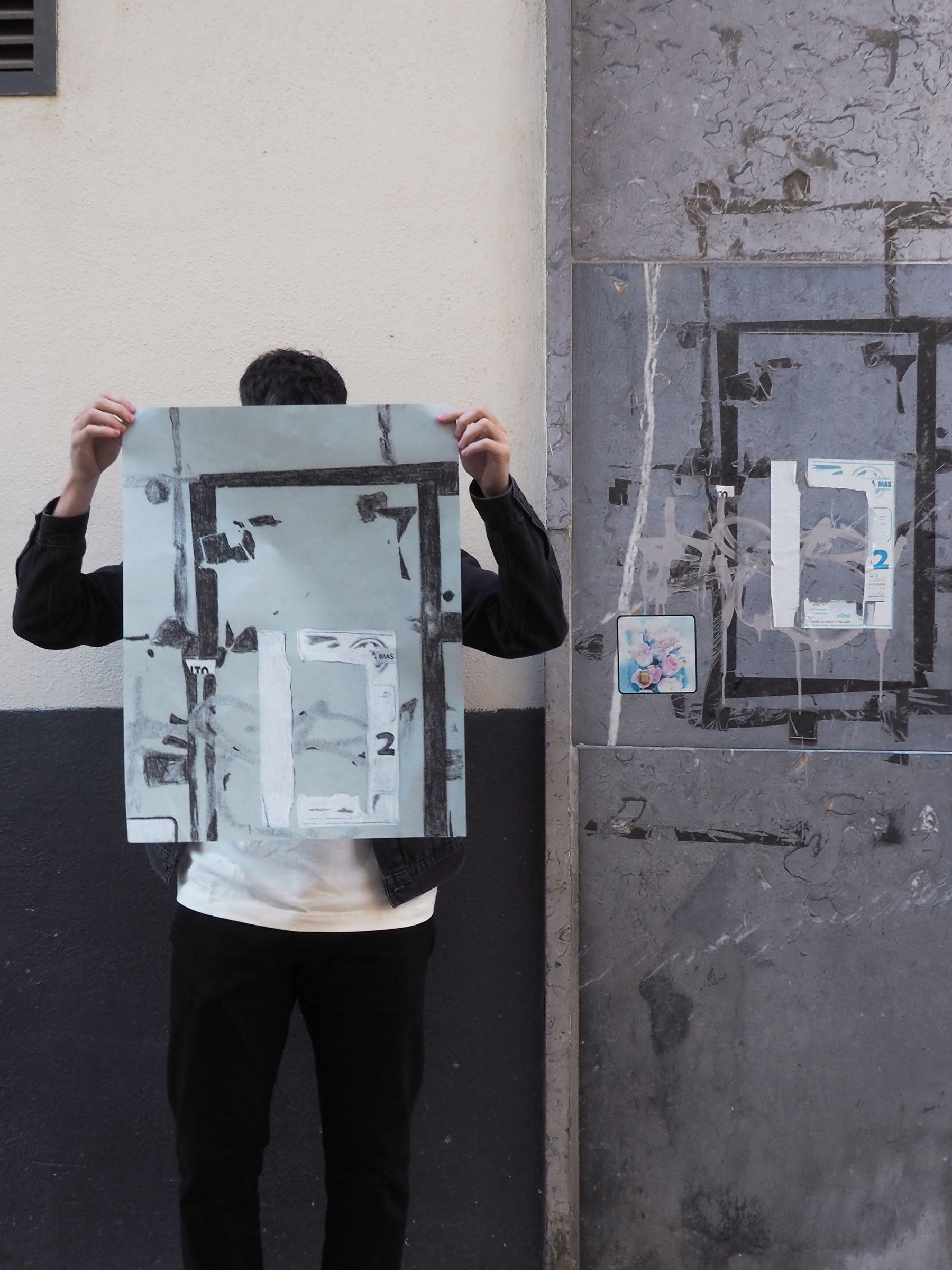 Sobre la huella, 2021-2024, Dibujo sobre papel. Málaga, 2021