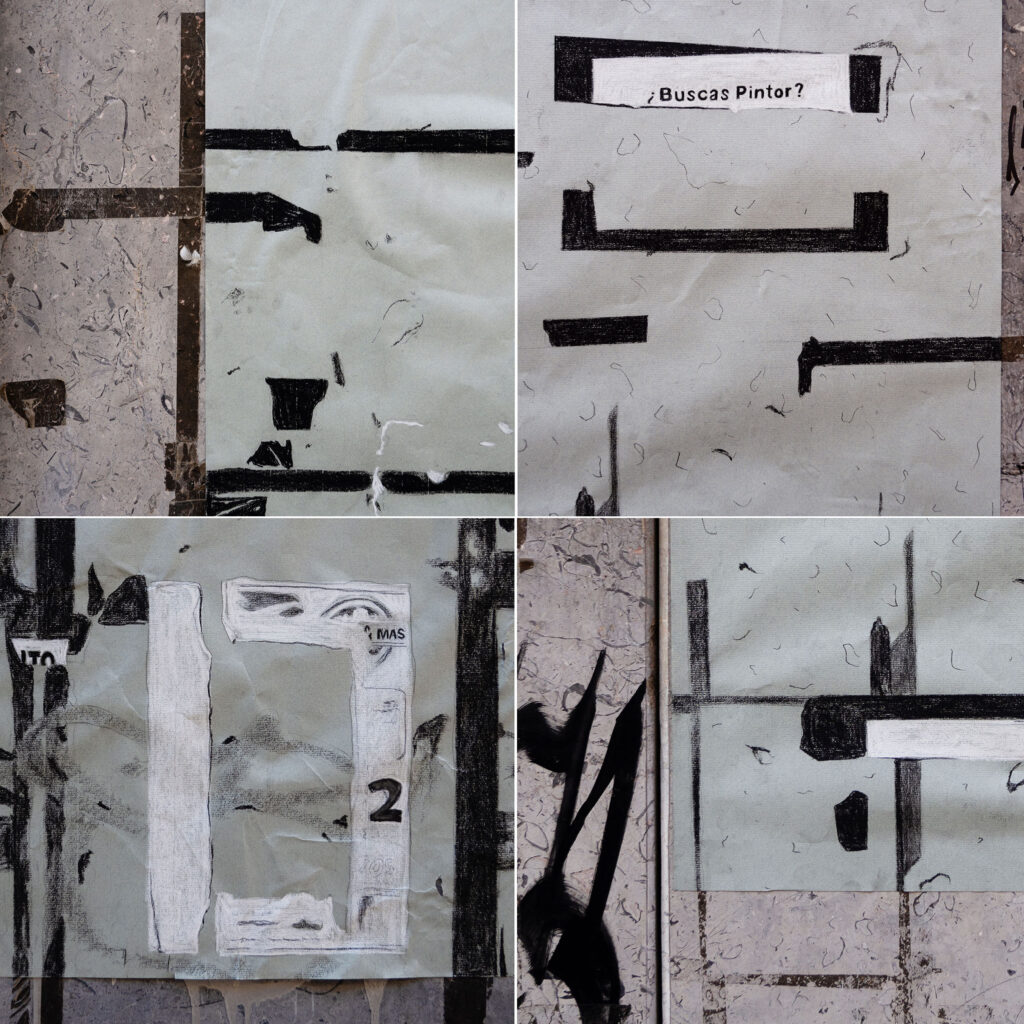 Sobre la huella, 2021-2024, Dibujo sobre papel. Málaga, 2021