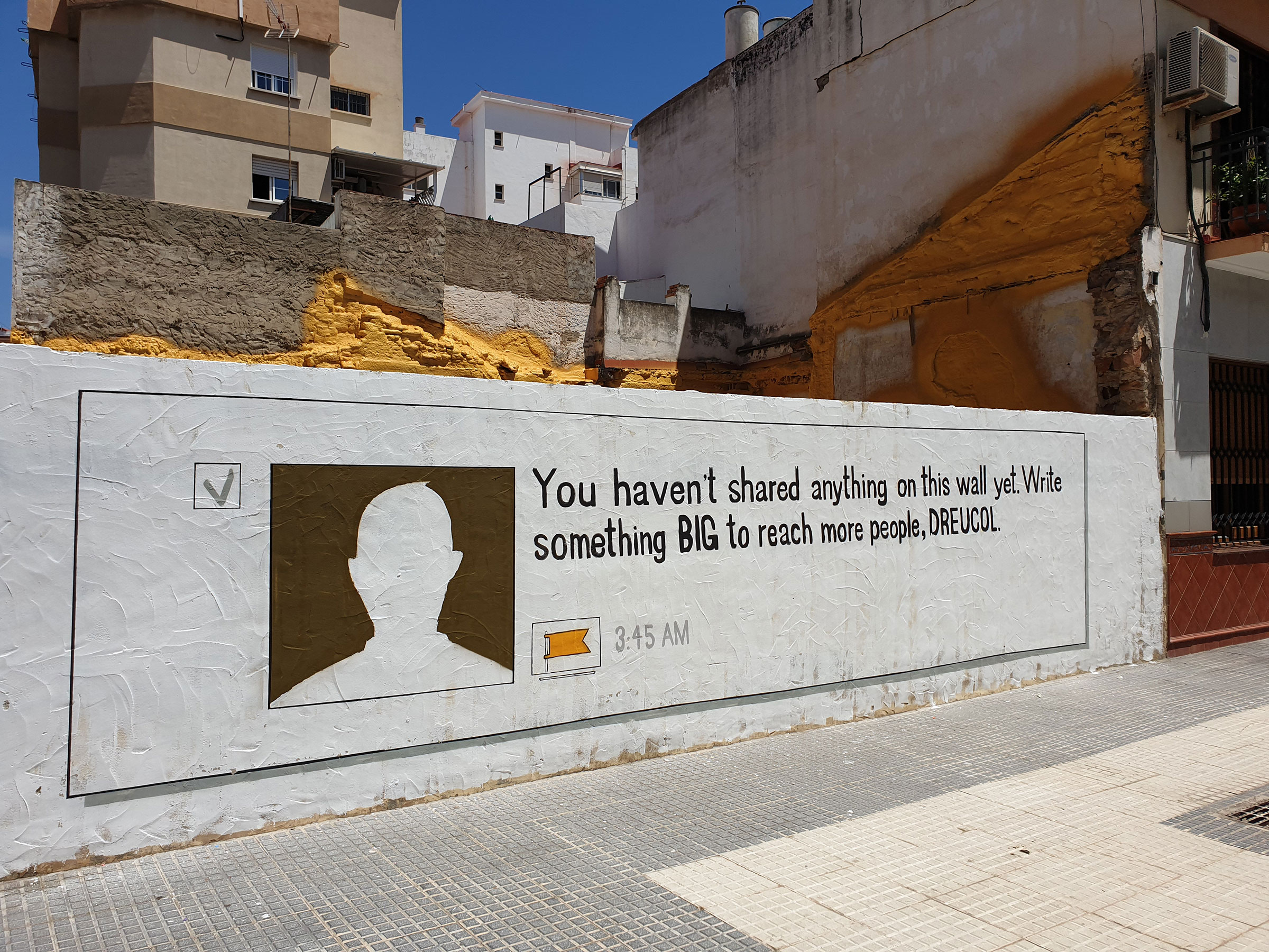 Offline, 2018-2020, Pintura mural y dibujos. Málaga