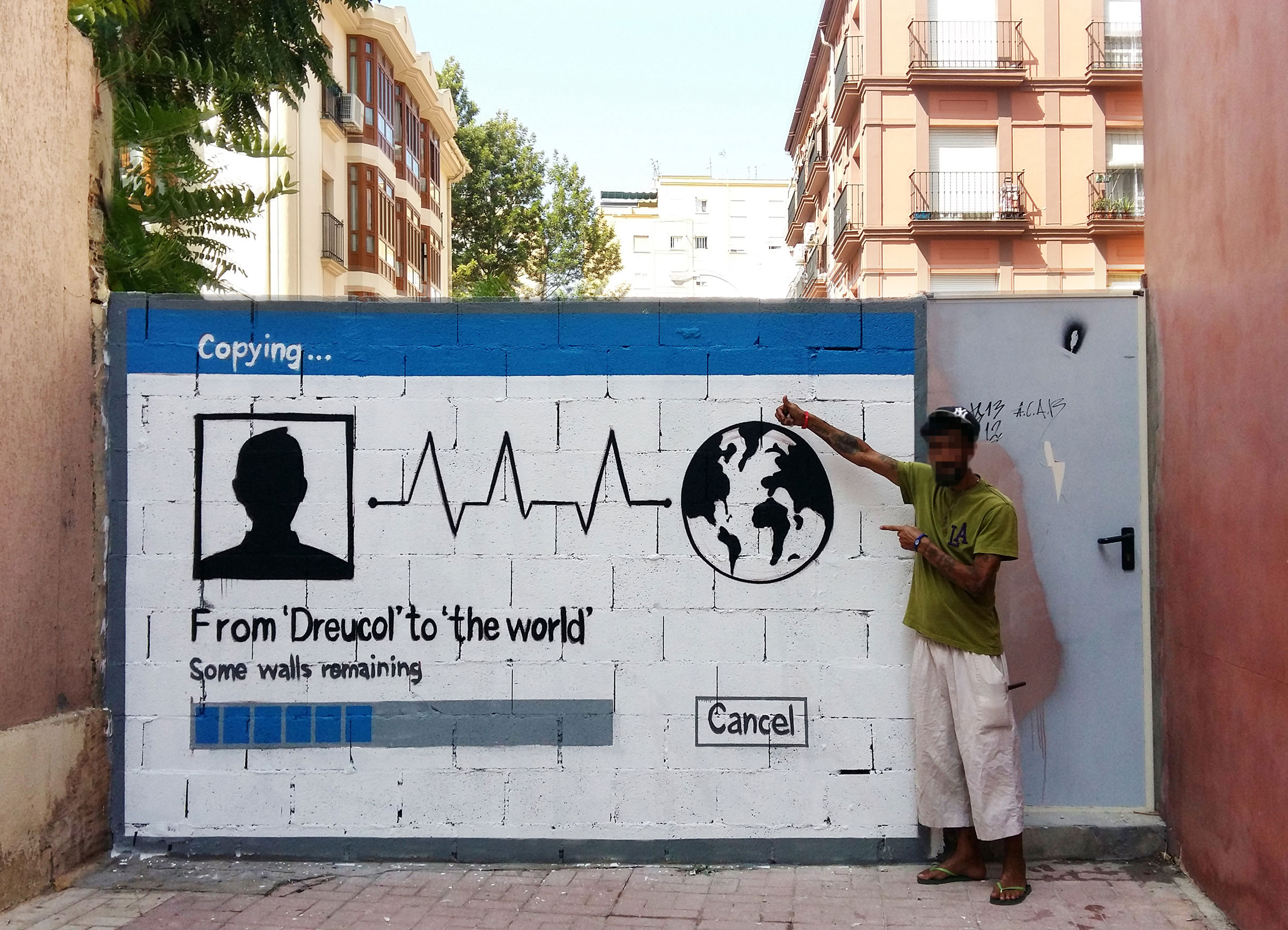 Offline, 2018-2020, Pintura mural y dibujos. Málaga