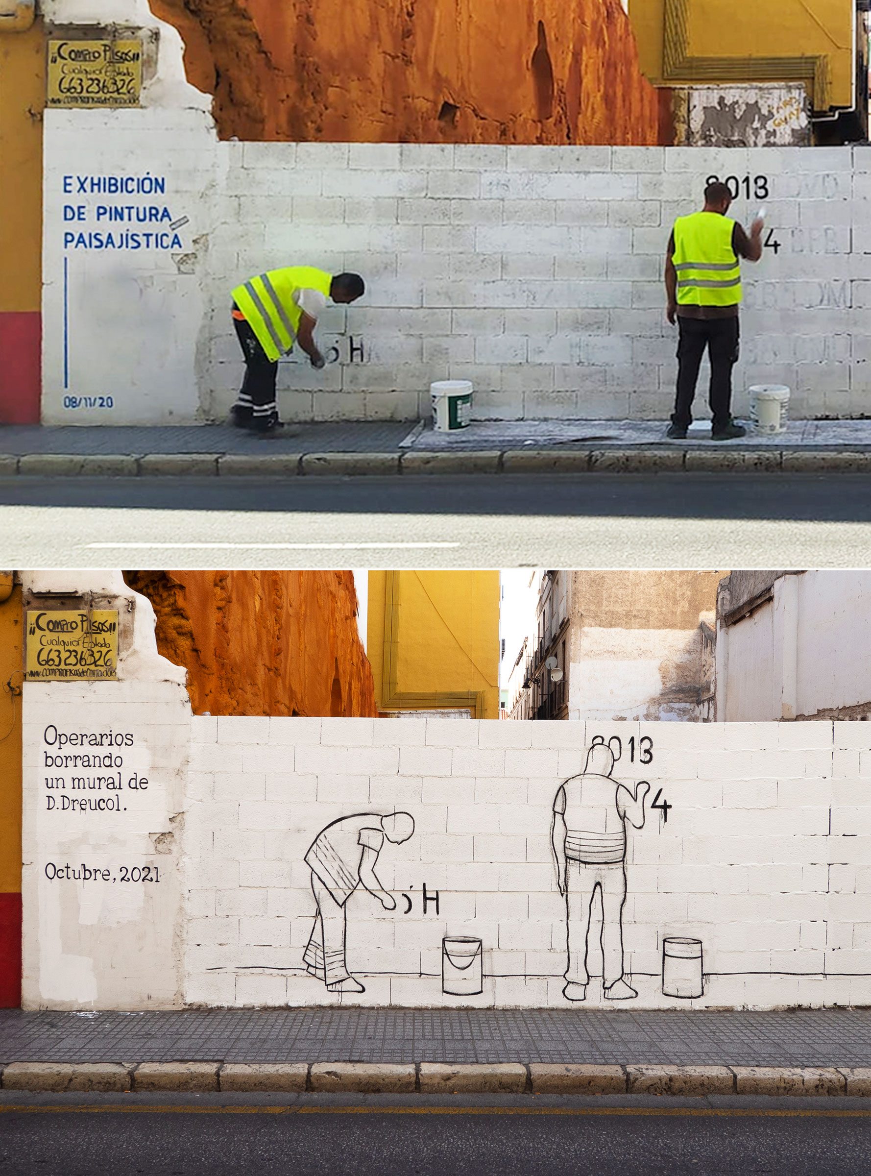 Tributo al operario, 2021-2024, Pintura mural. Málaga, 2021