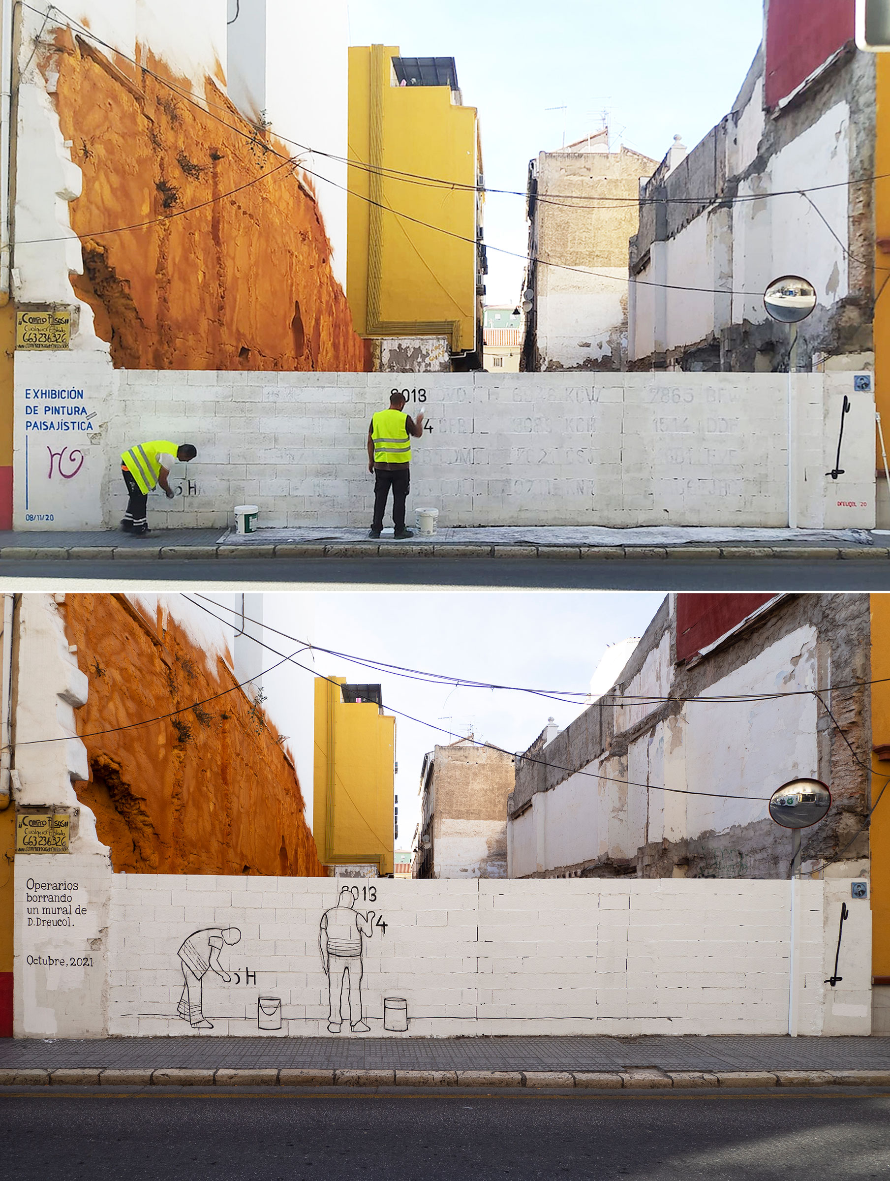 Tributo al operario, 2021-2024, Pintura mural. Málaga, 2021