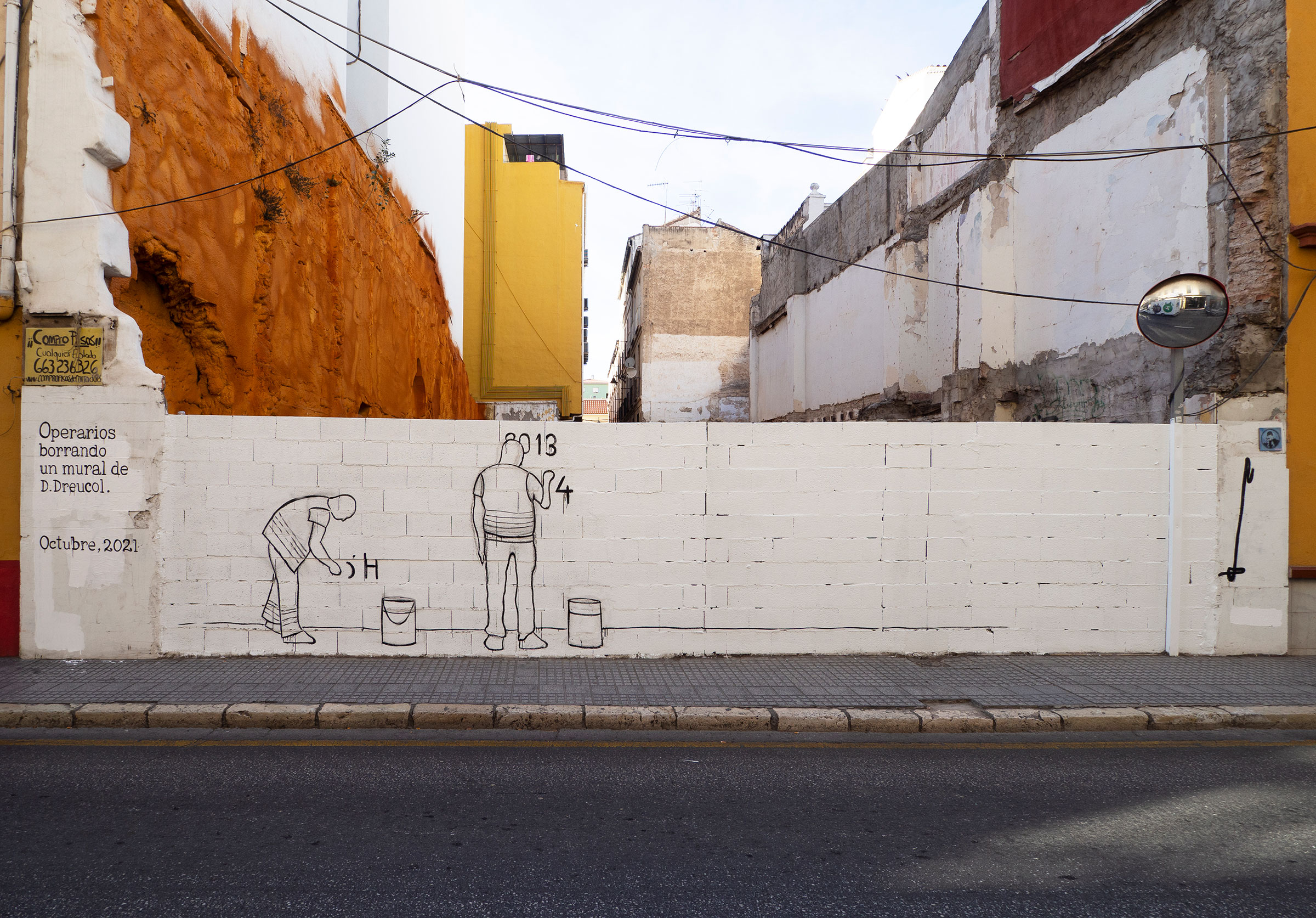 Tributo al operario, 2021-2024, Pintura mural. Málaga, 2021
