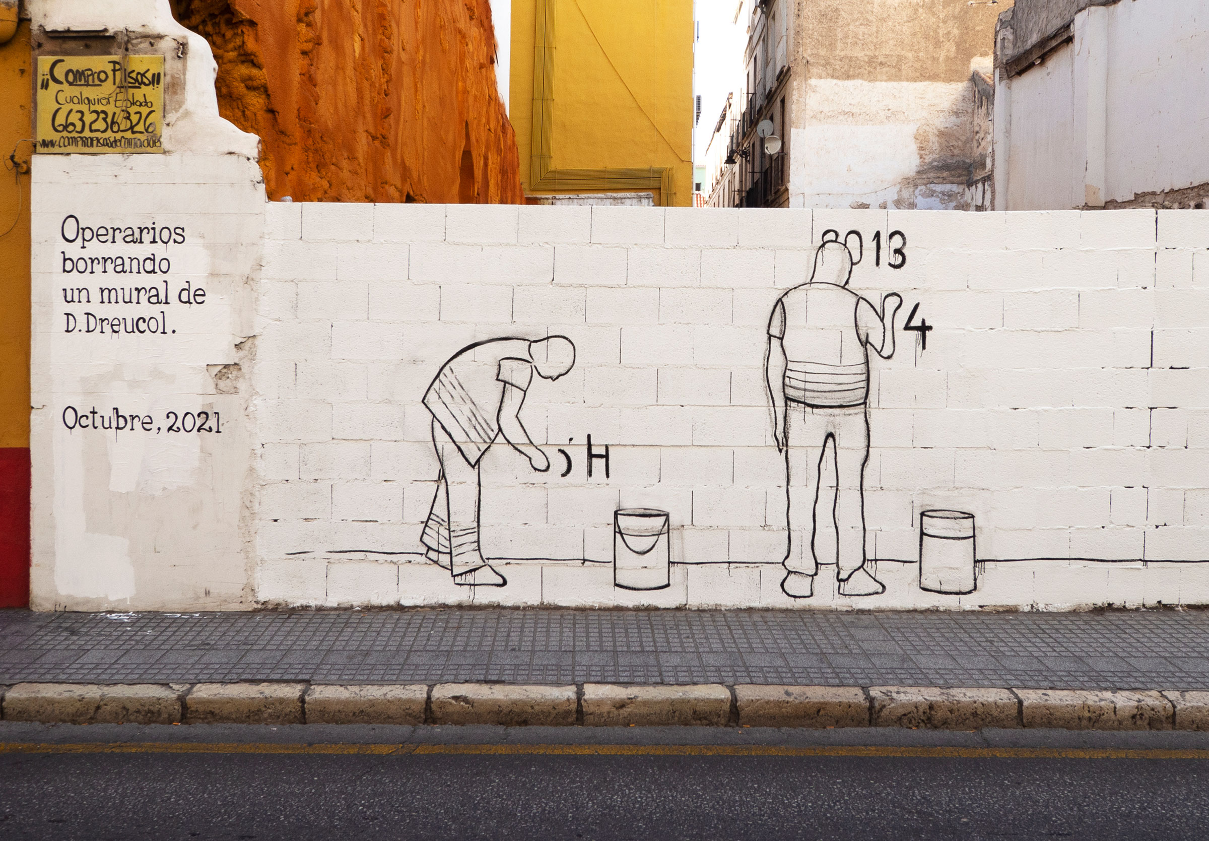 Tributo al operario, 2021-2024, Pintura mural. Málaga, 2021