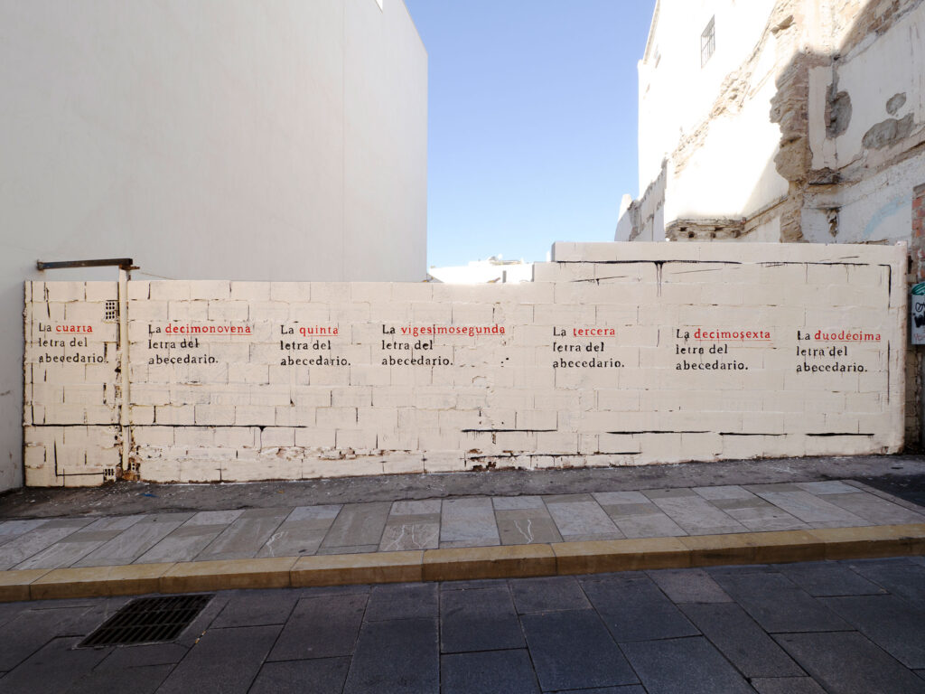 Números ordinales, 2021-2024, Pintura mural. Málaga, 2021