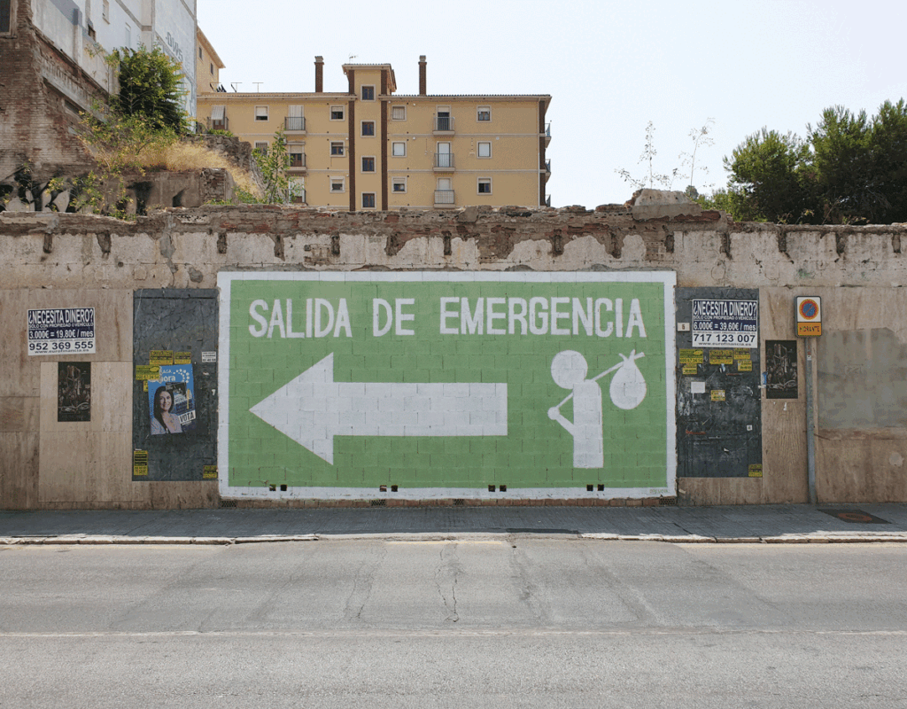 Salida de emergencia, 2018-2020, Pintura mural. Málaga, 2017-2019
