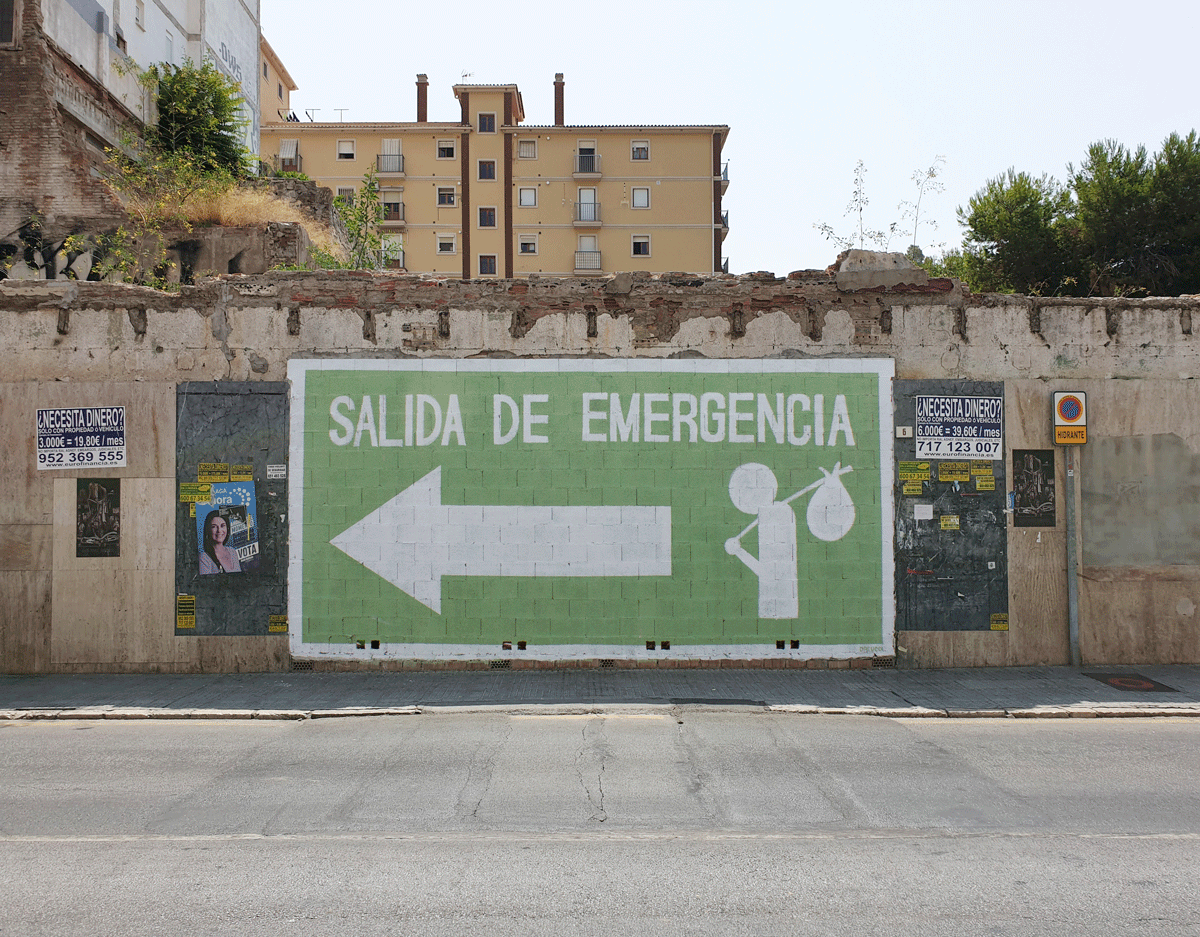 Salida de emergencia, 2018-2020, Pintura mural. Málaga, 2017-2019