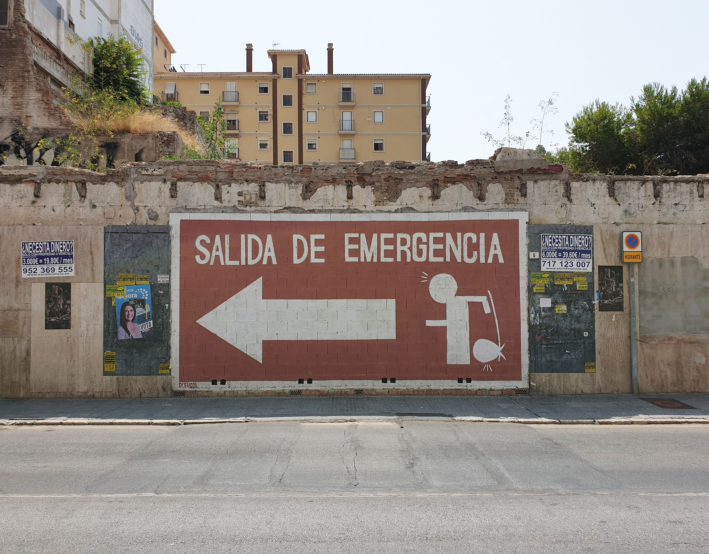 Salida de emergencia, 2018-2020, Pintura mural. Málaga, 2017-2019