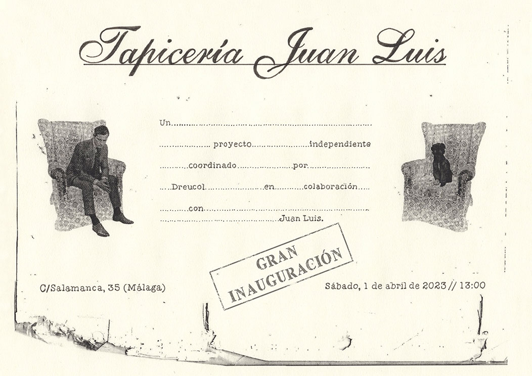 Tapicería Juan Luis, 2021-2024, Proyecto de investigación y producción. Varias técnicas, medidas variables. Málaga, 2023