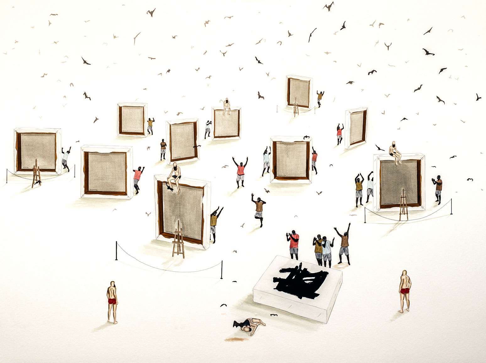 Una vida (dibujo), 2013-2017, Dibujo y obra gráfica sobre papel. Medidas varias.