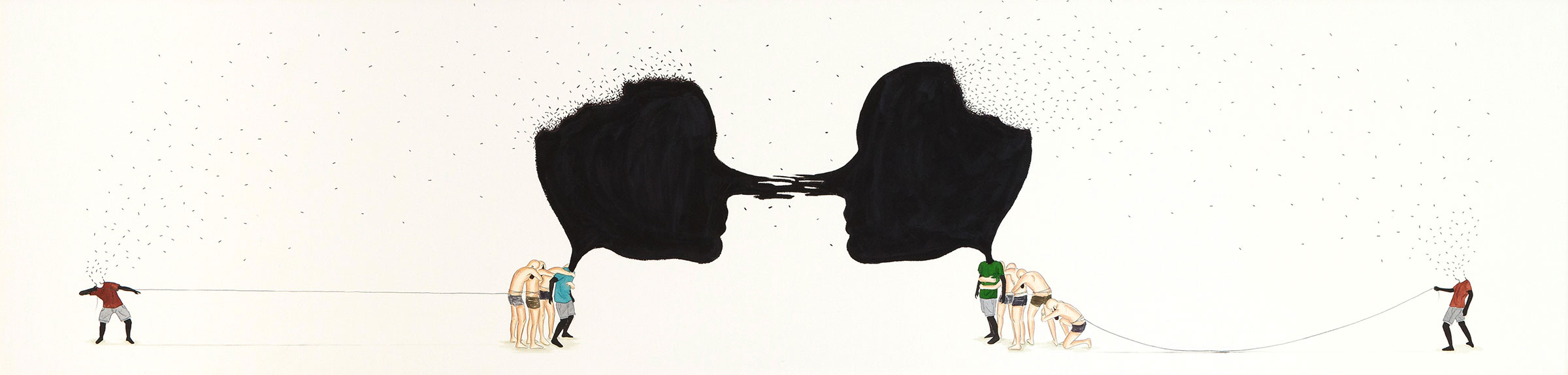 Una vida (dibujo), 2013-2017, Dibujo y obra gráfica sobre papel. Medidas varias.