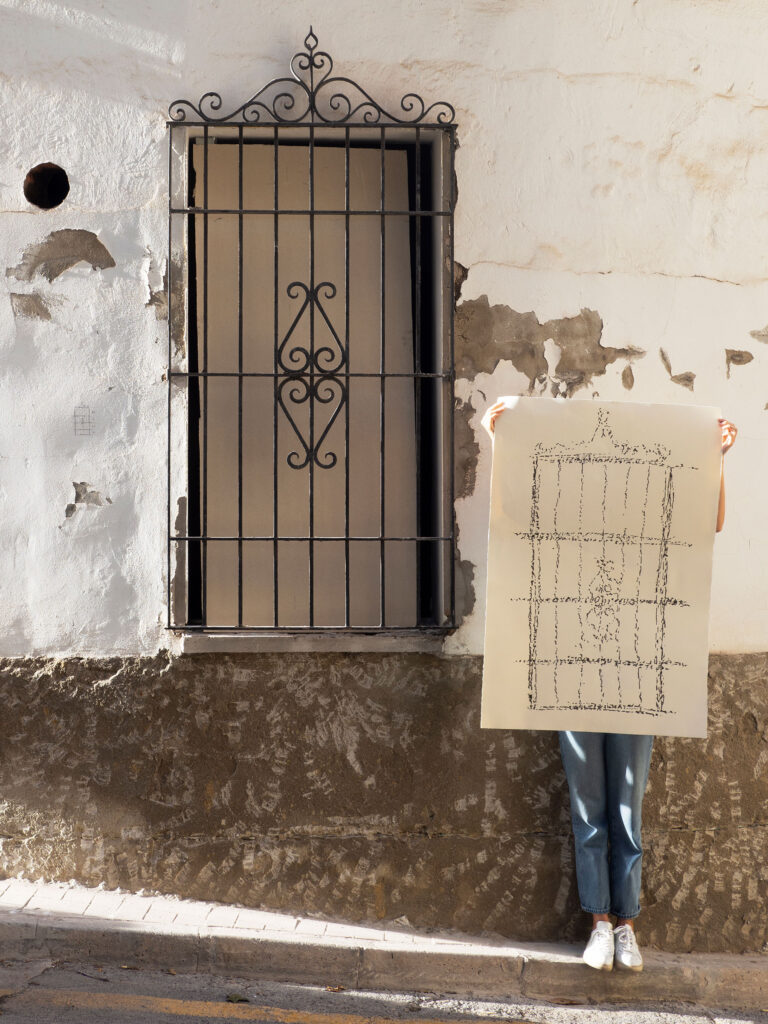Abrir una ventana, 2021-2024, Dibujo sobre papel y documentación fotográfica. Málaga, 2021