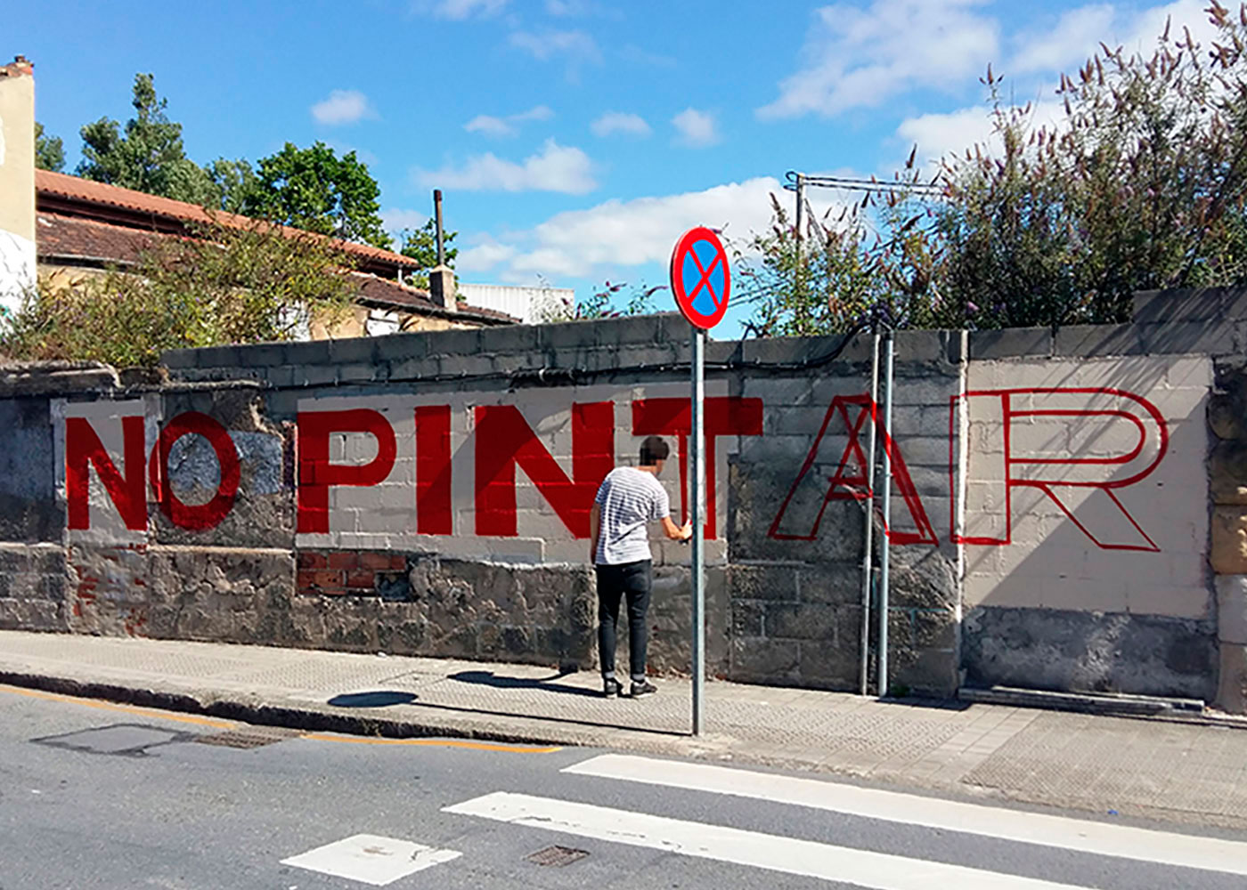 Mirar(se), 2013-2017, Pintura sobre pared. Bilbao, 2017