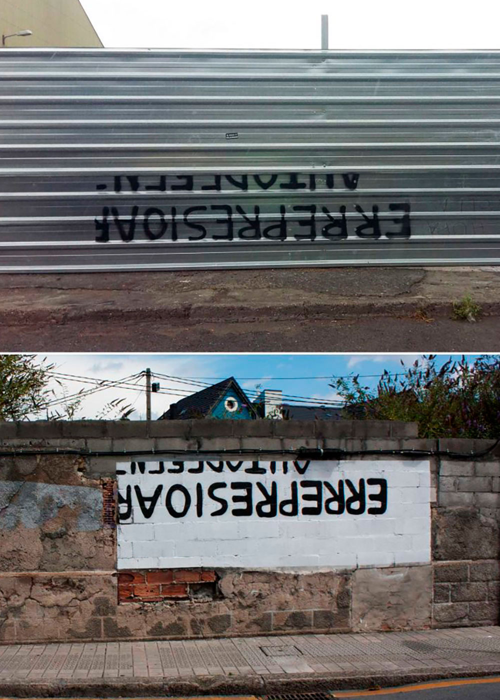 Mirar(se), 2013-2017, Pintura sobre pared. Bilbao, 2017