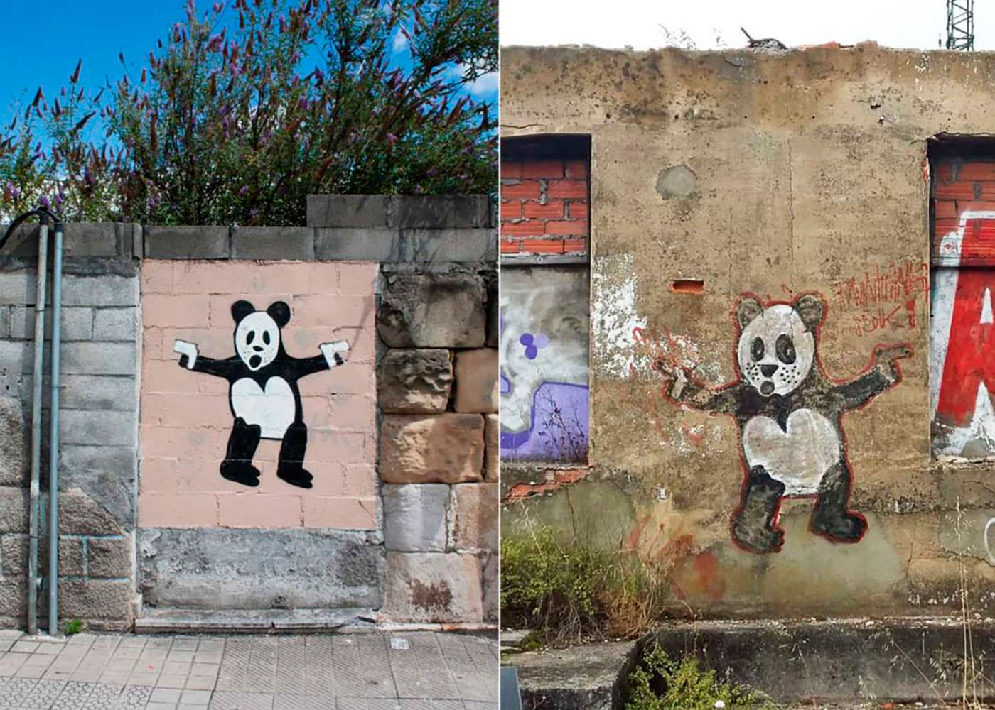 Mirar(se), 2013-2017, Pintura sobre pared. Bilbao, 2017
